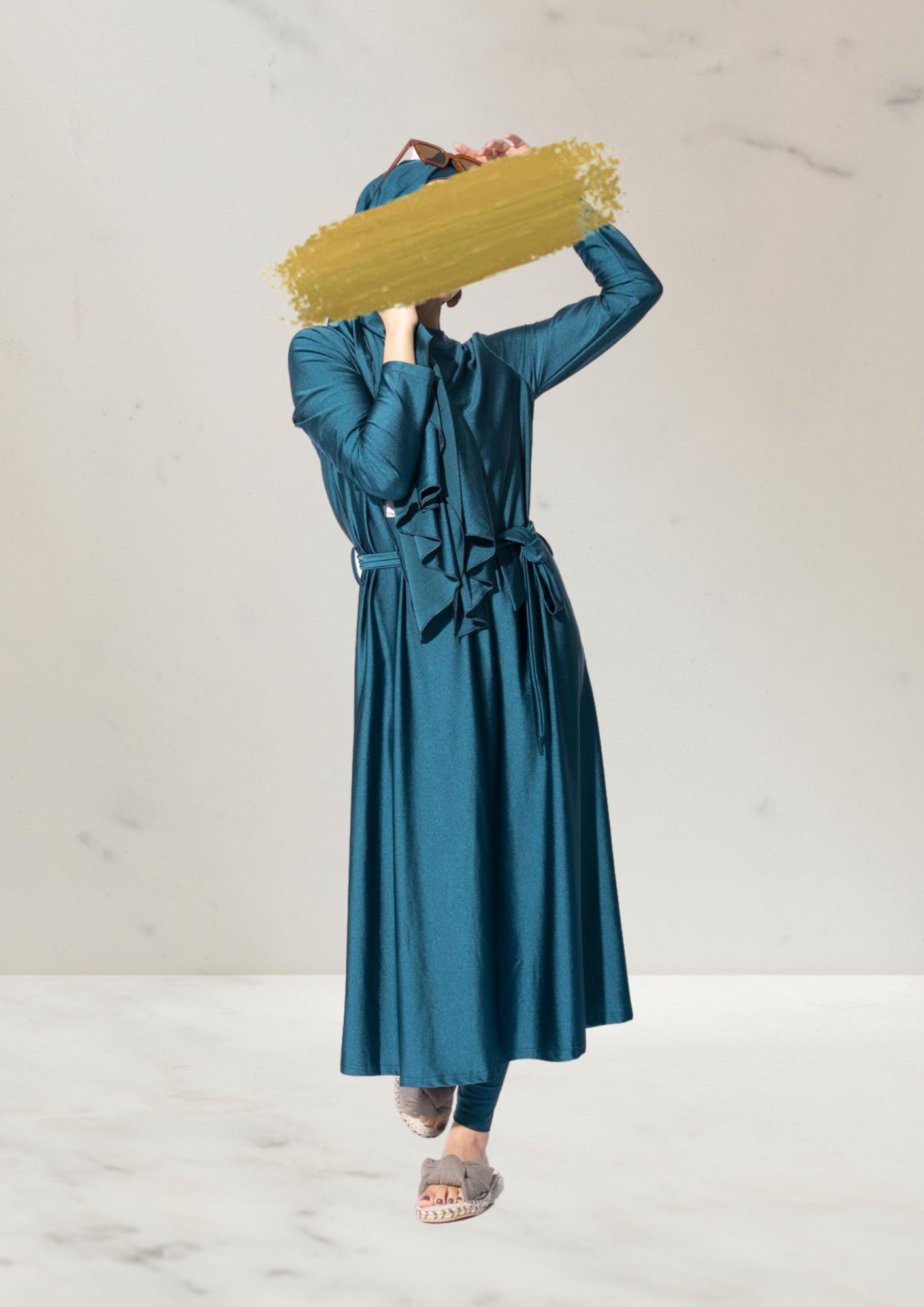 Nora Burkini Lang - Turquoise - Burkinis