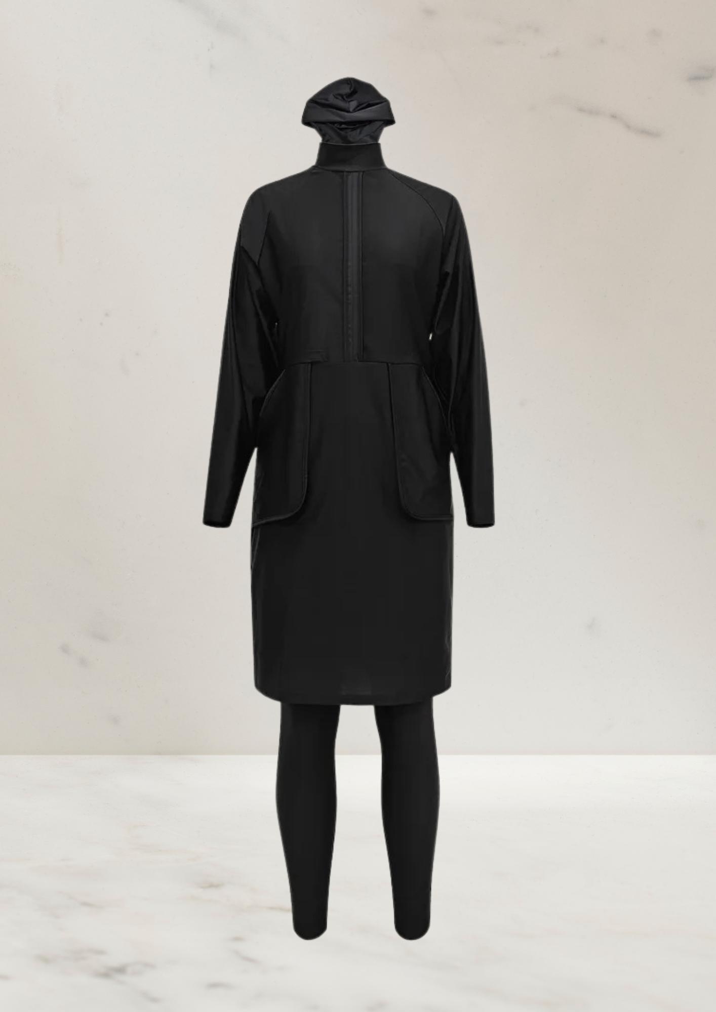 Comfy Burkini met Rits - Zwart - Burkinis