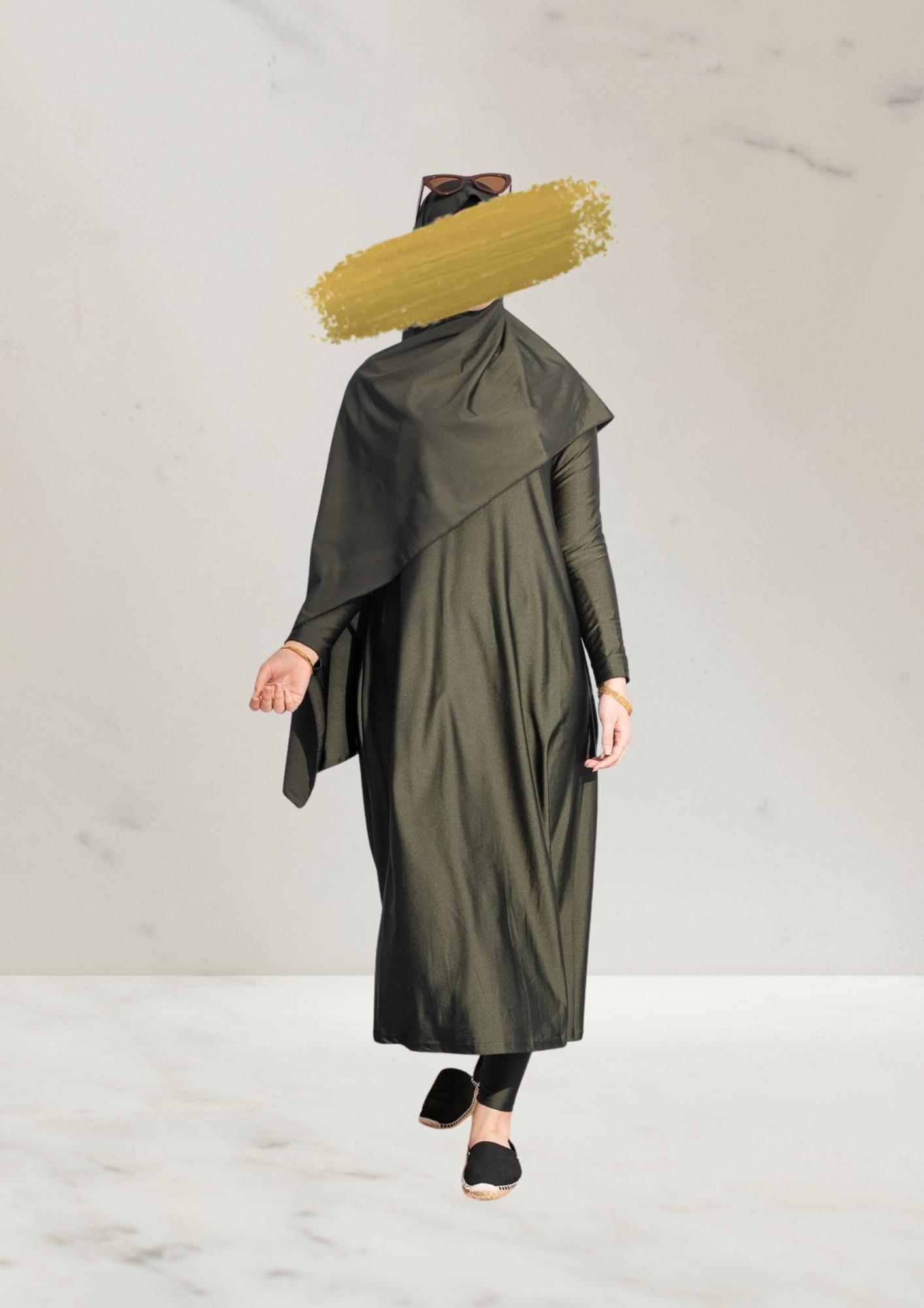 Nora Burkini Lang - Donker Groen - Burkinis