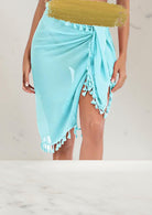 Pareo Baby Blauw - Korte Strand Wikkelrok - Burkinis