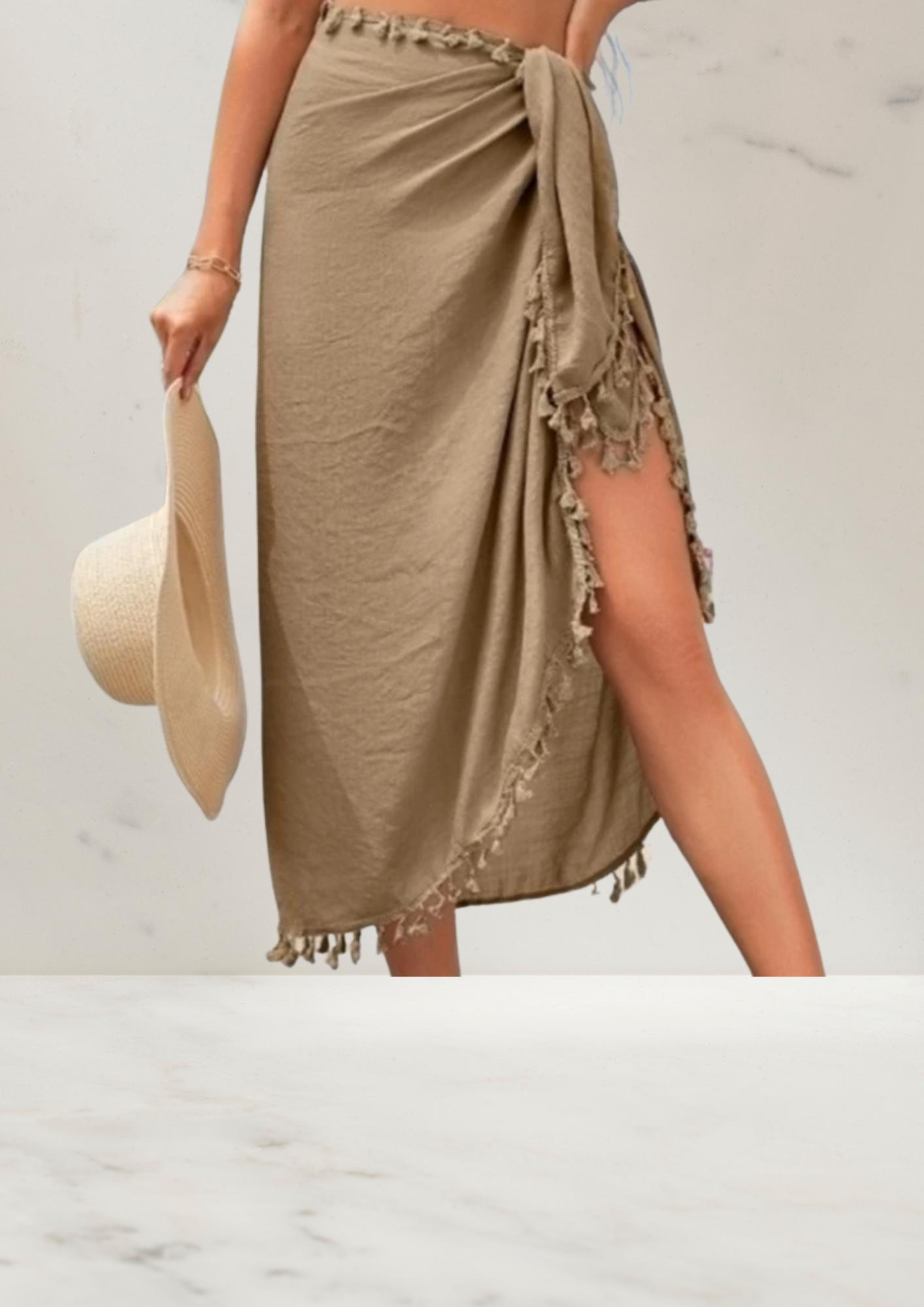 Pareo Bruin - Lange Strand Omslagdoek - Burkinis